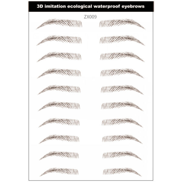 Simple Thick Eyebrows Ecological Eyebrow Stickers - Mixed