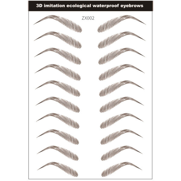 Simple Thick Eyebrows Ecological Eyebrow Stickers - Mixed