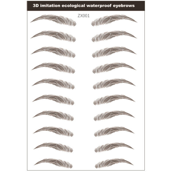 Simple Thick Eyebrows Ecological Eyebrow Stickers - Mixed