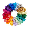 Solid Color Large Intestine Hair Ring Flower Hair