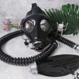 Three Piece Breathing Bag Rubber Full Face Mask - Mixed