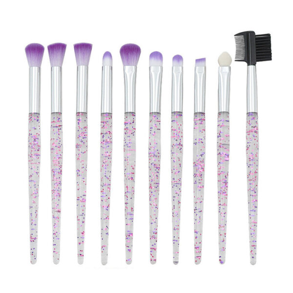 Transparent Starry Sky Plastic Handle Makeup - Plastic.