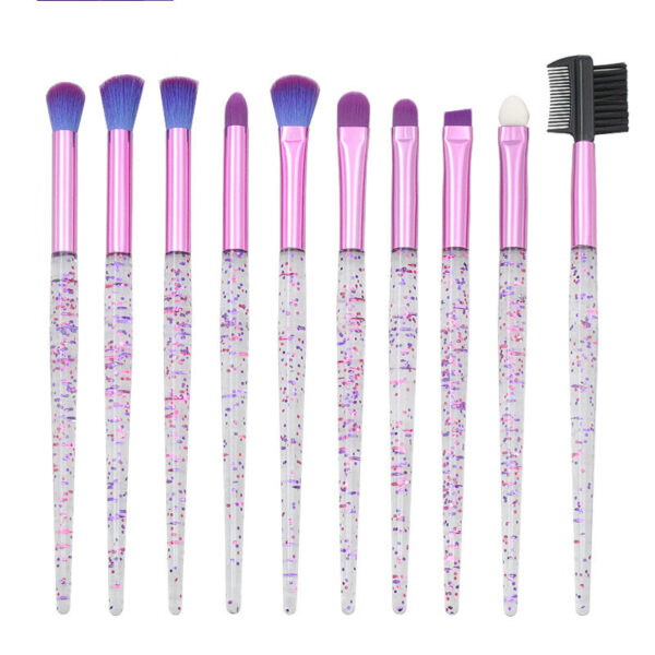 Transparent Starry Sky Plastic Handle Makeup - Plastic.