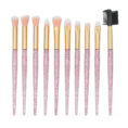 Transparent Starry Sky Plastic Handle Makeup - Plastic.