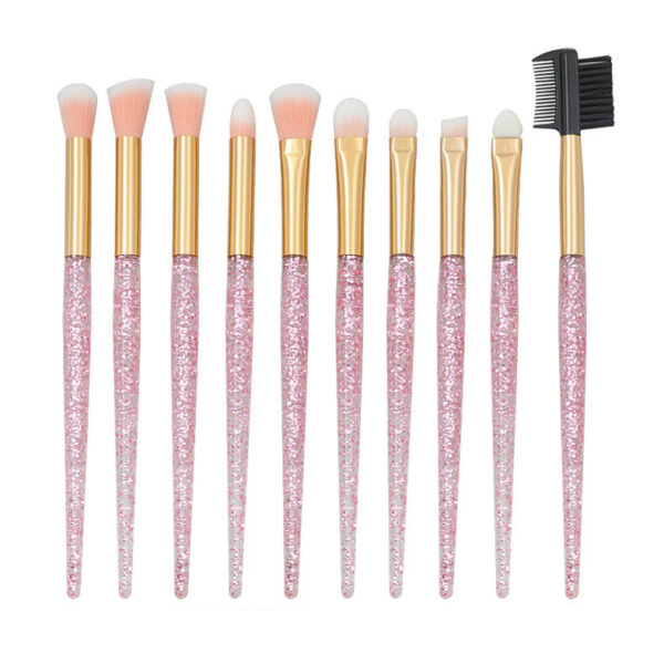 Transparent Starry Sky Plastic Handle Makeup - Plastic.