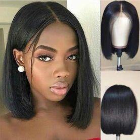 Wig Women Short Human Hair Wigs Bob Brazilian - Mixed
