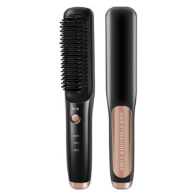 Wireless Straight Comb Hair Curler And - Mixed
