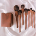 Wood Handle Makeup Brush Set Blush Brush Set Eye - Mixed