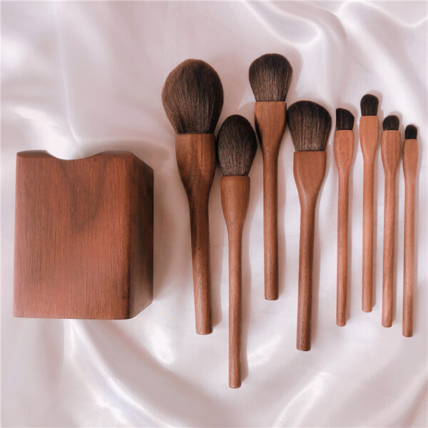 Wood Handle Makeup Brush Set Blush Brush Set Eye - Mixed Wood Handle Makeup Brush Set Blush Brush Set Eye - Mixed