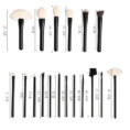 Wooden Handle Soft Hair Makeup Brush Set Beauty - Black