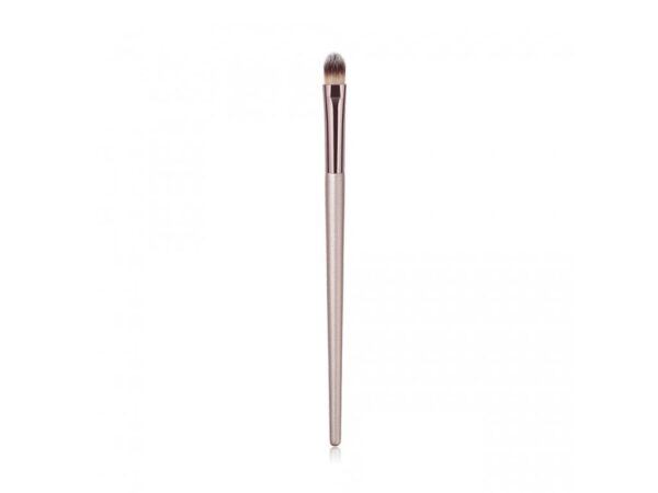 Wooden handle champagne gold makeup brush - Metal.