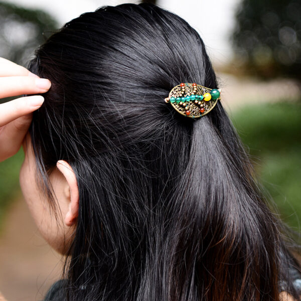 Woven-Featured-Silk-Scarf-Buckle-Leaf-Female-Mixed-10
