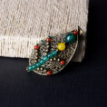 Woven Featured Silk Scarf Buckle Leaf Female - Mixed