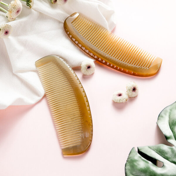 Yak-Horn-Comb-Scalp-Massage-Tool-Tooth-Orescent-Mixed-9