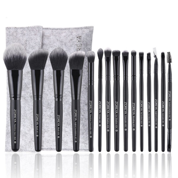 Zoreya15 makeup brush tool set - Black Zoreya15 makeup brush tool set - Black